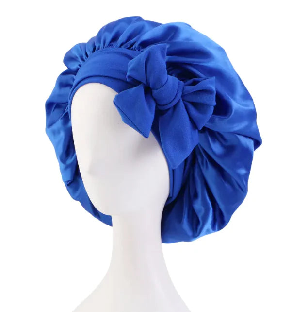 Solid Color Elastic Silk Ribbon Round Hat