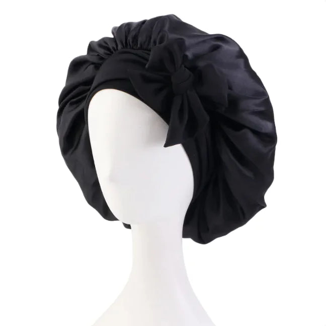 Solid Color Elastic Silk Ribbon Round Hat