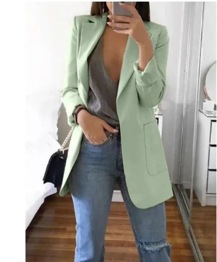 Slim Lapel Cardigan Blazer