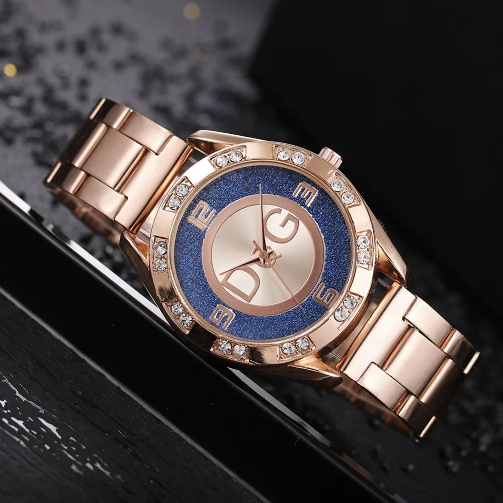 2022 Women's Watches Luxury Brand Fashion Rhinestone Stainless Steel Quartz Ladies Wristwatches Reloj Mujer Best Selling Montre