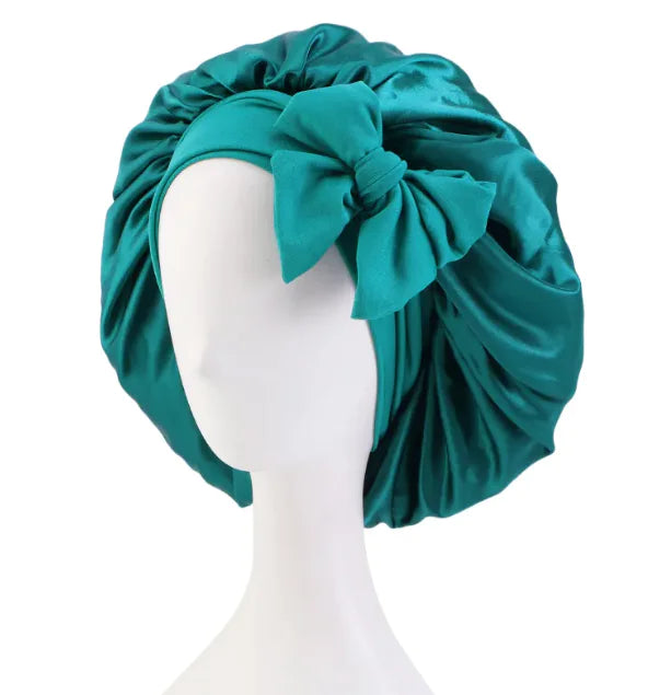 Solid Color Elastic Silk Ribbon Round Hat