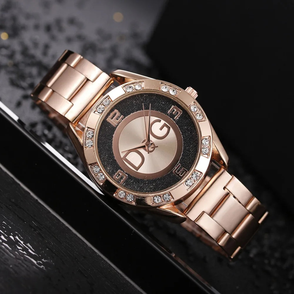 2022 Women's Watches Luxury Brand Fashion Rhinestone Stainless Steel Quartz Ladies Wristwatches Reloj Mujer Best Selling Montre