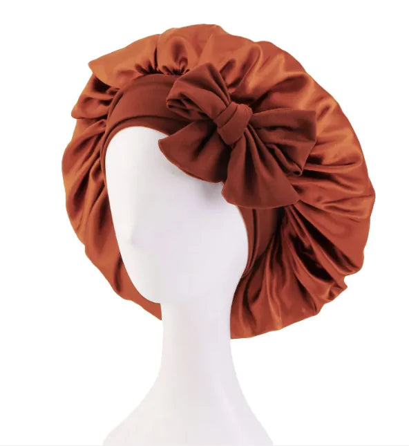 Solid Color Elastic Silk Ribbon Round Hat