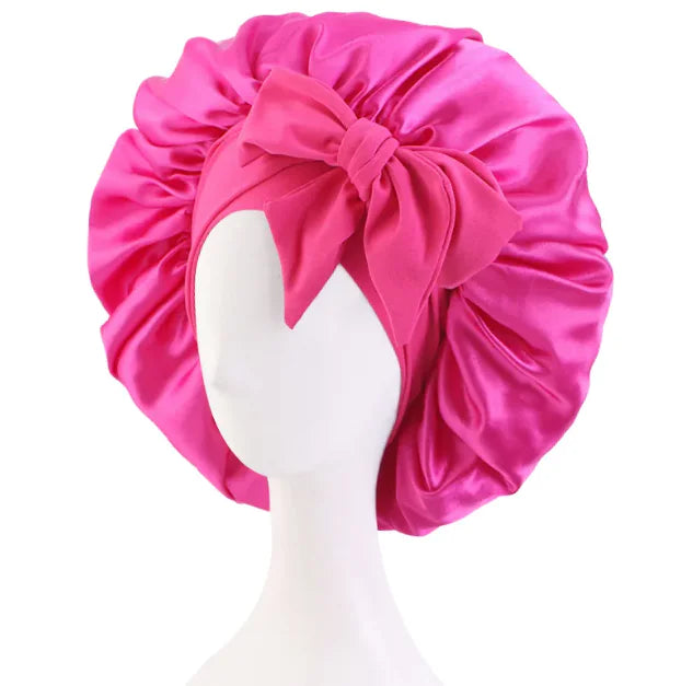 Solid Color Elastic Silk Ribbon Round Hat