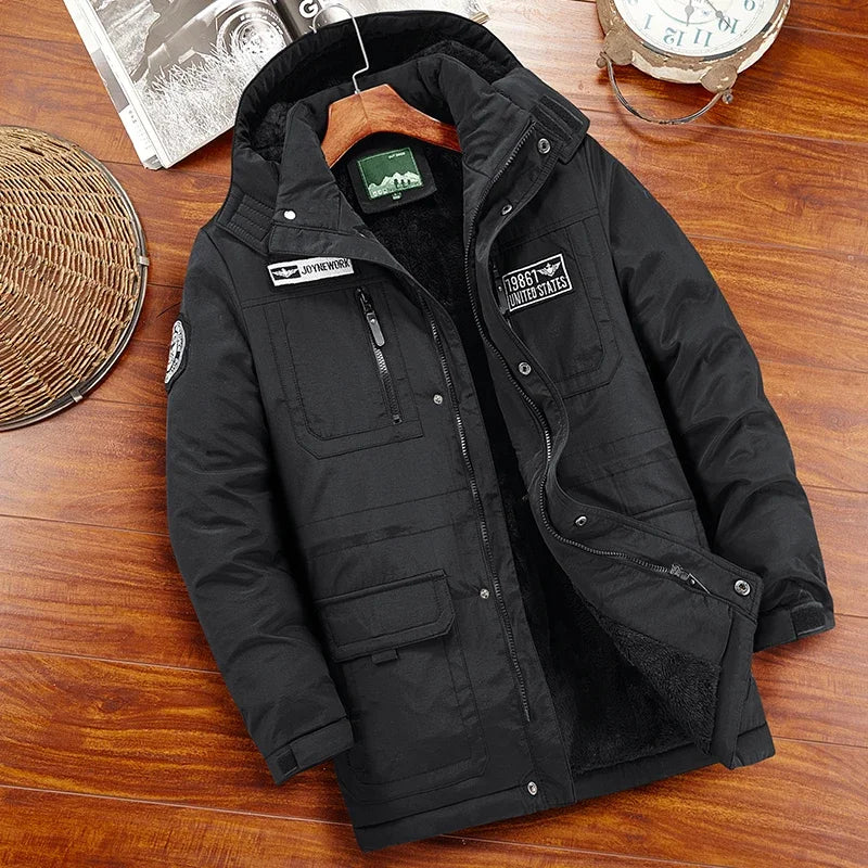 Fashion Winter Parka Military Men Thicken Hooded Coats Casual Warm Windbreaker Male Military Winter Jackets Outerwear Clothing