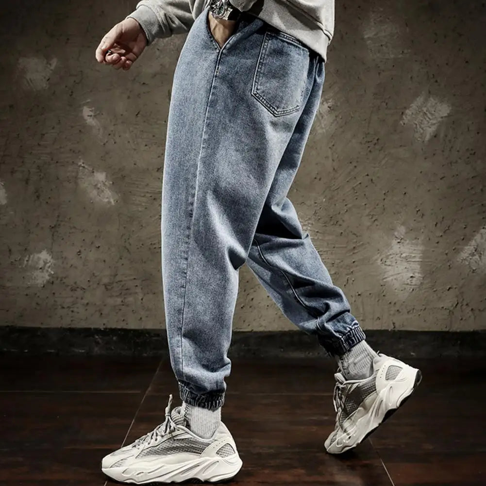 2023 Spring Summer Cotton Jogger Pant Men Pants Harajuku Cargo Jeans Casual Harem Denim Korean Hip Hop Sweatpants Male Trousers