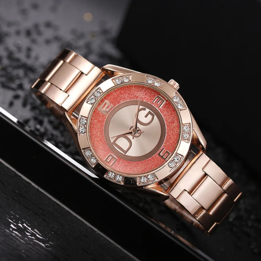 2022 Women's Watches Luxury Brand Fashion Rhinestone Stainless Steel Quartz Ladies Wristwatches Reloj Mujer Best Selling Montre