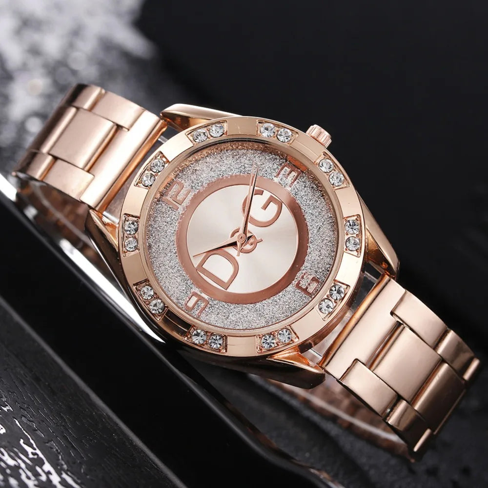 2022 Women's Watches Luxury Brand Fashion Rhinestone Stainless Steel Quartz Ladies Wristwatches Reloj Mujer Best Selling Montre