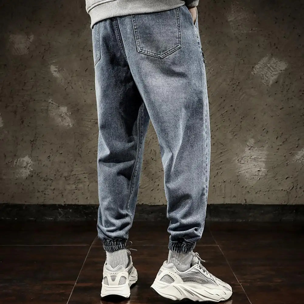 2023 Spring Summer Cotton Jogger Pant Men Pants Harajuku Cargo Jeans Casual Harem Denim Korean Hip Hop Sweatpants Male Trousers