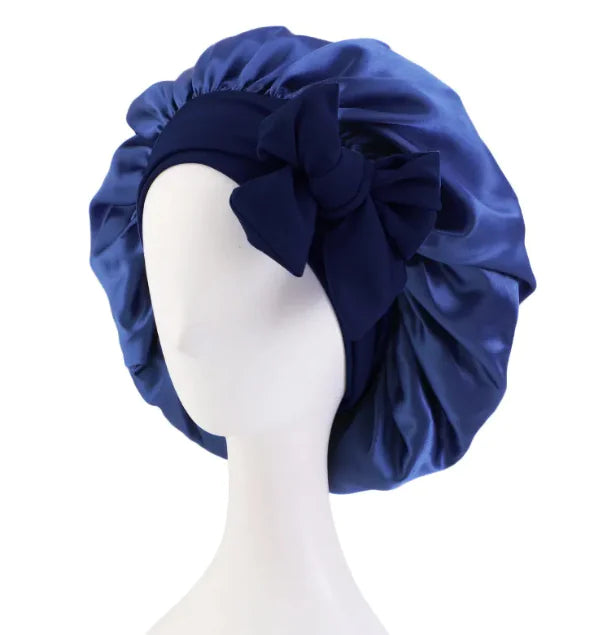 Solid Color Elastic Silk Ribbon Round Hat