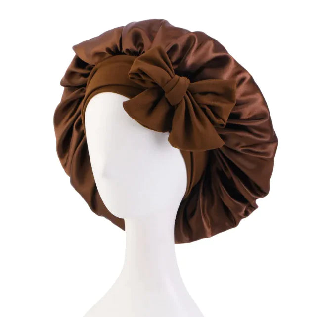 Solid Color Elastic Silk Ribbon Round Hat