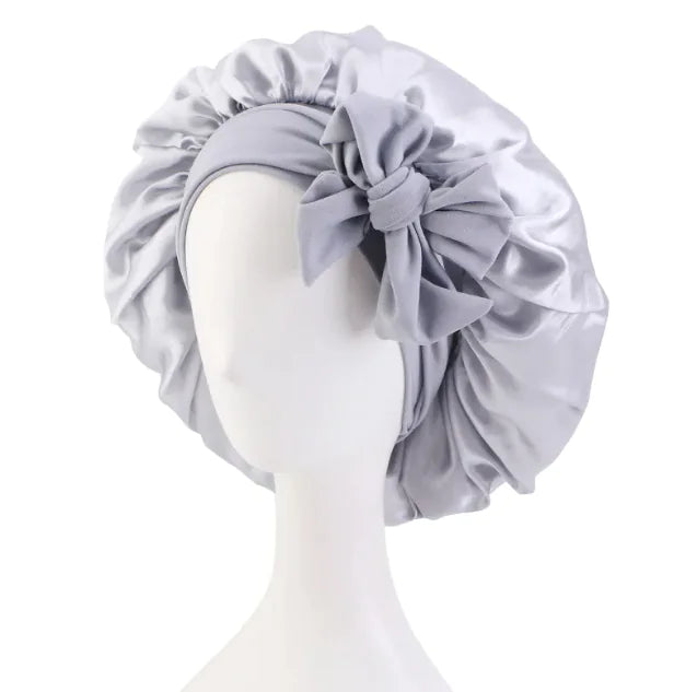 Solid Color Elastic Silk Ribbon Round Hat