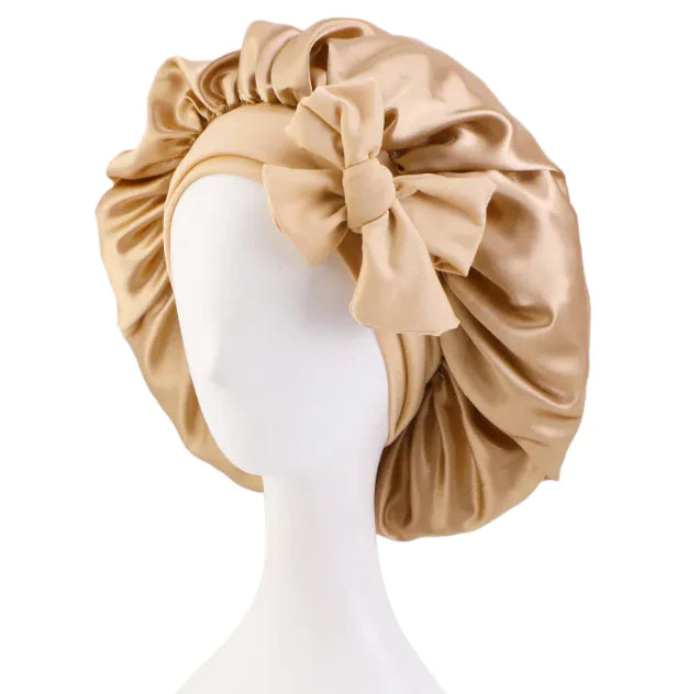 Solid Color Elastic Silk Ribbon Round Hat