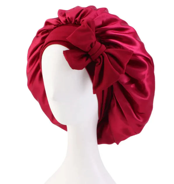 Solid Color Elastic Silk Ribbon Round Hat