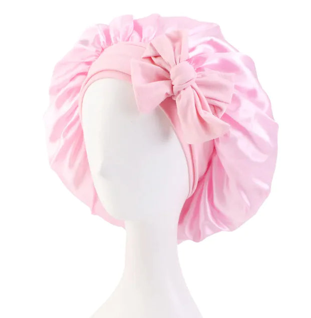 Solid Color Elastic Silk Ribbon Round Hat